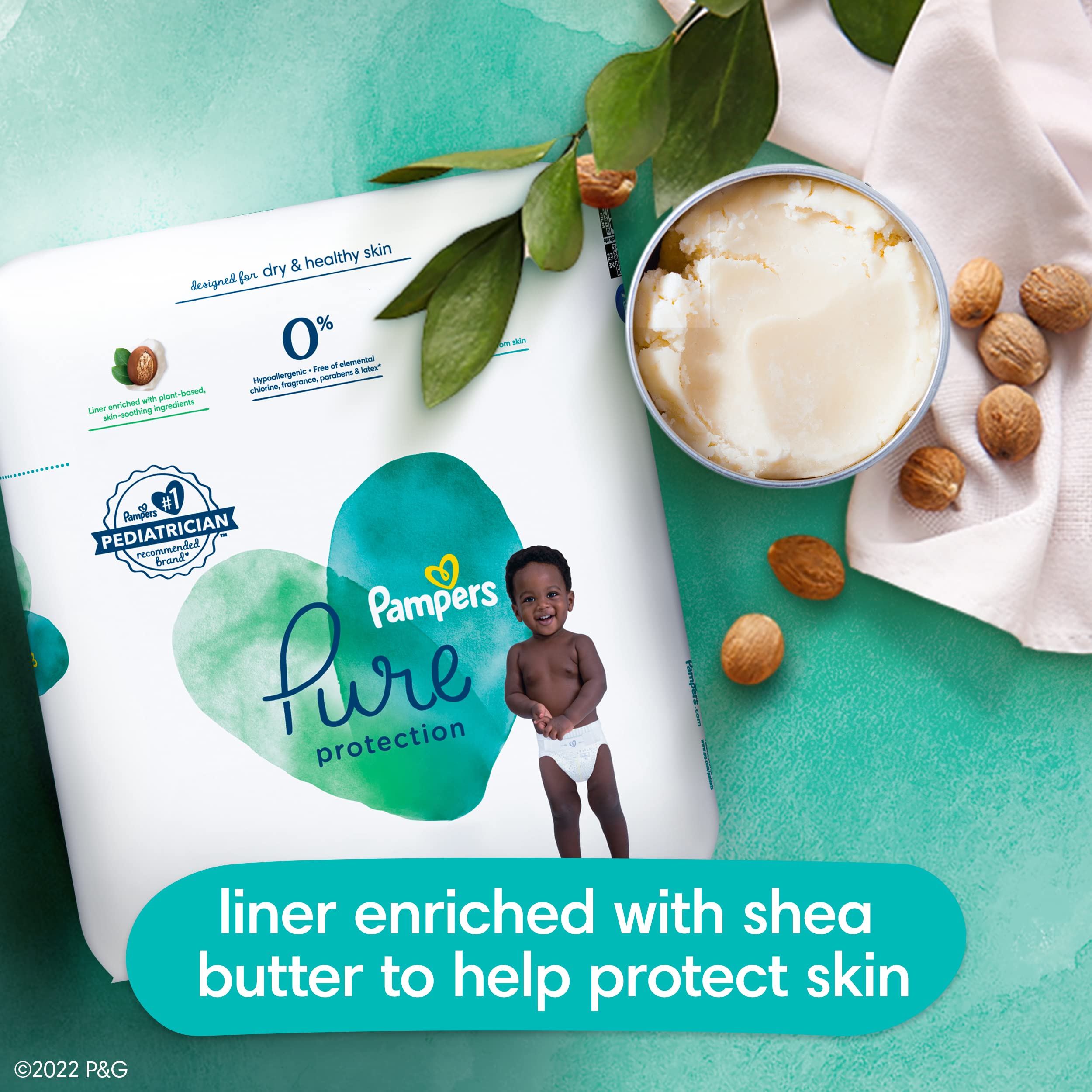 Foto 2 | Pañales Pampers Pure Protection, Tamaño 7, 60 Unidades - Venta Internacional.
