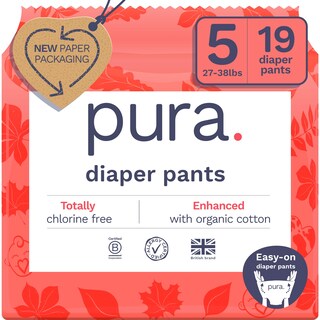 Foto 1 | Pantalones De Pañales Pura Hipoalergénicos Talla 5 (12-17 Kg), 1 Paquete X19 - Venta Internacional.