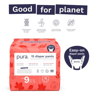 Foto 4 | Pantalones De Pañales Pura Hipoalergénicos Talla 9 (más De 22 Kg), Paquete De 15 - Venta Internacional.