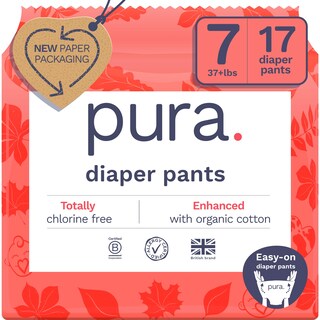 Foto 1 | Pantalones De Pañales Pura Hipoalergénicos Talla 7 (más De 17 Kg), 1 Paquete De 17 - Venta Internacional.