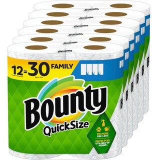Foto 1 | Toallas De Papel Bounty, Tamaño Rápido, Color Blanco, 12 Unidades Familiares = 30 Normales - Venta Internacional.