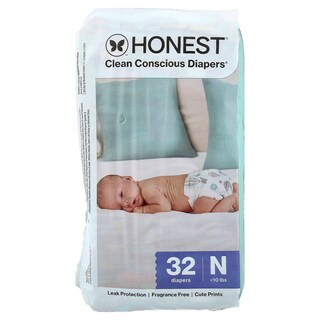 Foto 1 | Pañales The Honest Company Con Forma De Jirafa Multicolor, Talla 0, 32 Unidades - Venta Internacional.