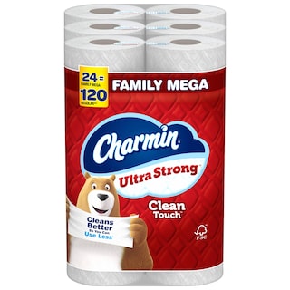 Foto 1 | Papel Higiénico Charmin Ultra Strong Clean Touch 24 Mega Rollos - Venta Internacional.