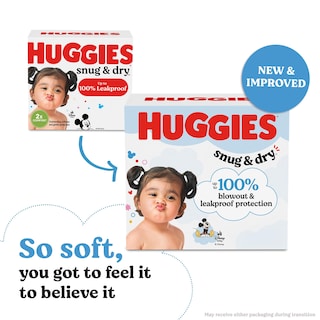 Foto 3 | Pañales Huggies Snug & Dry Tamaño 7 Para Bebé (más De 41 Libras) X108 - Venta Internacional.