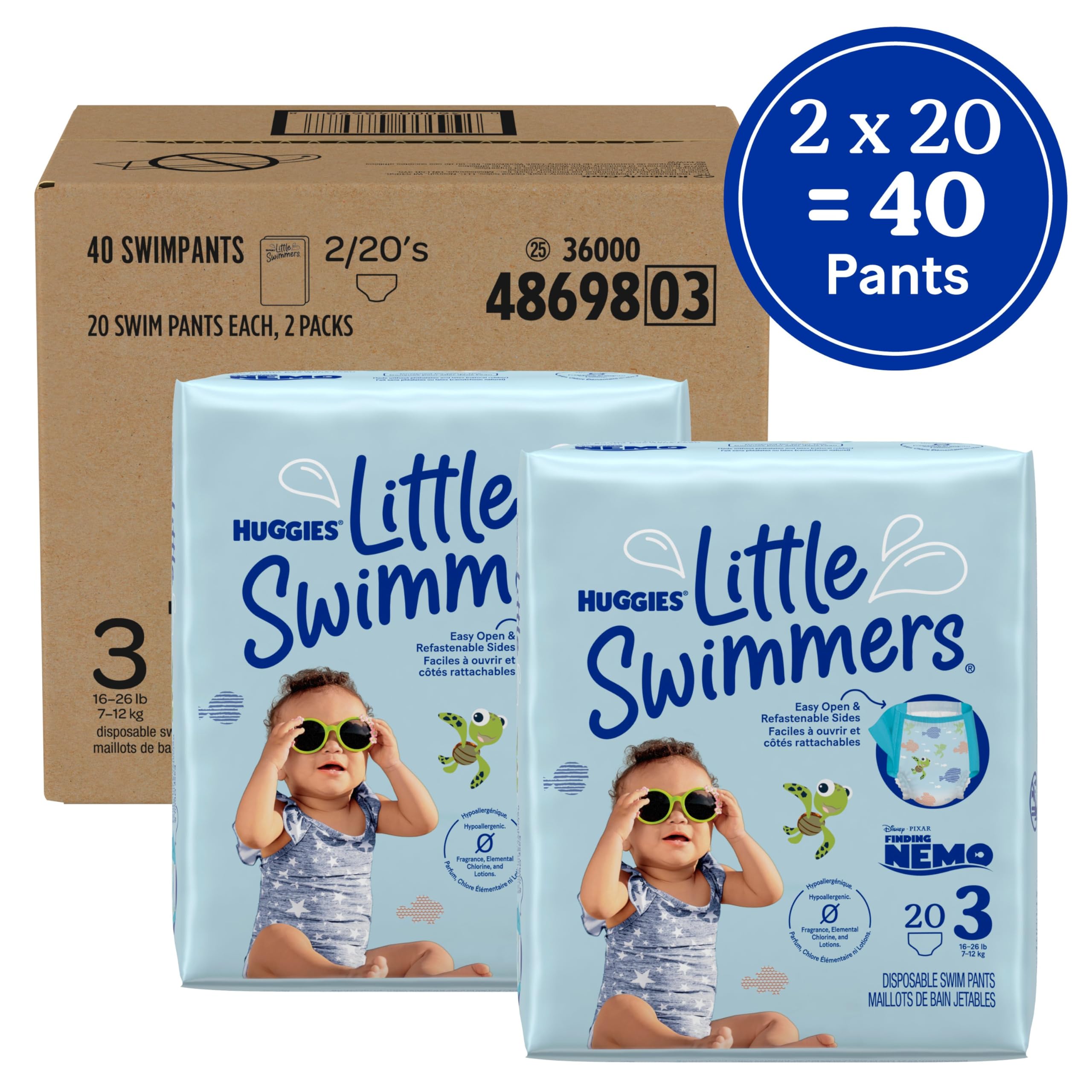 Foto 3 pulgar | Pañales De Natación Desechables Huggies Little Swimmers  Talla 3 - Venta Internacional.