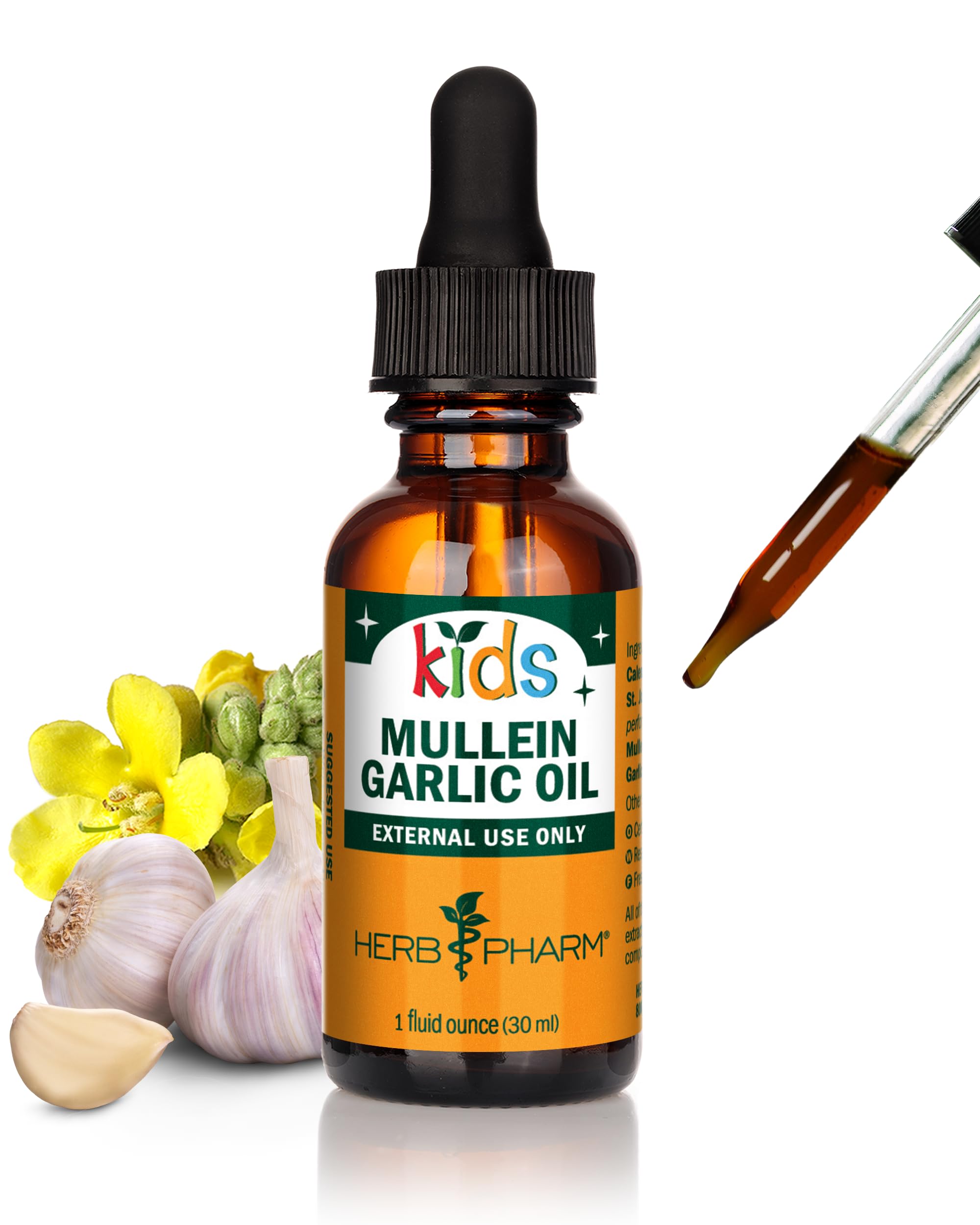 Aceite De Gordolobo Y Ajo Herb Pharm Kids, 30 Ml (paquete De 1) - Venta Internacional.