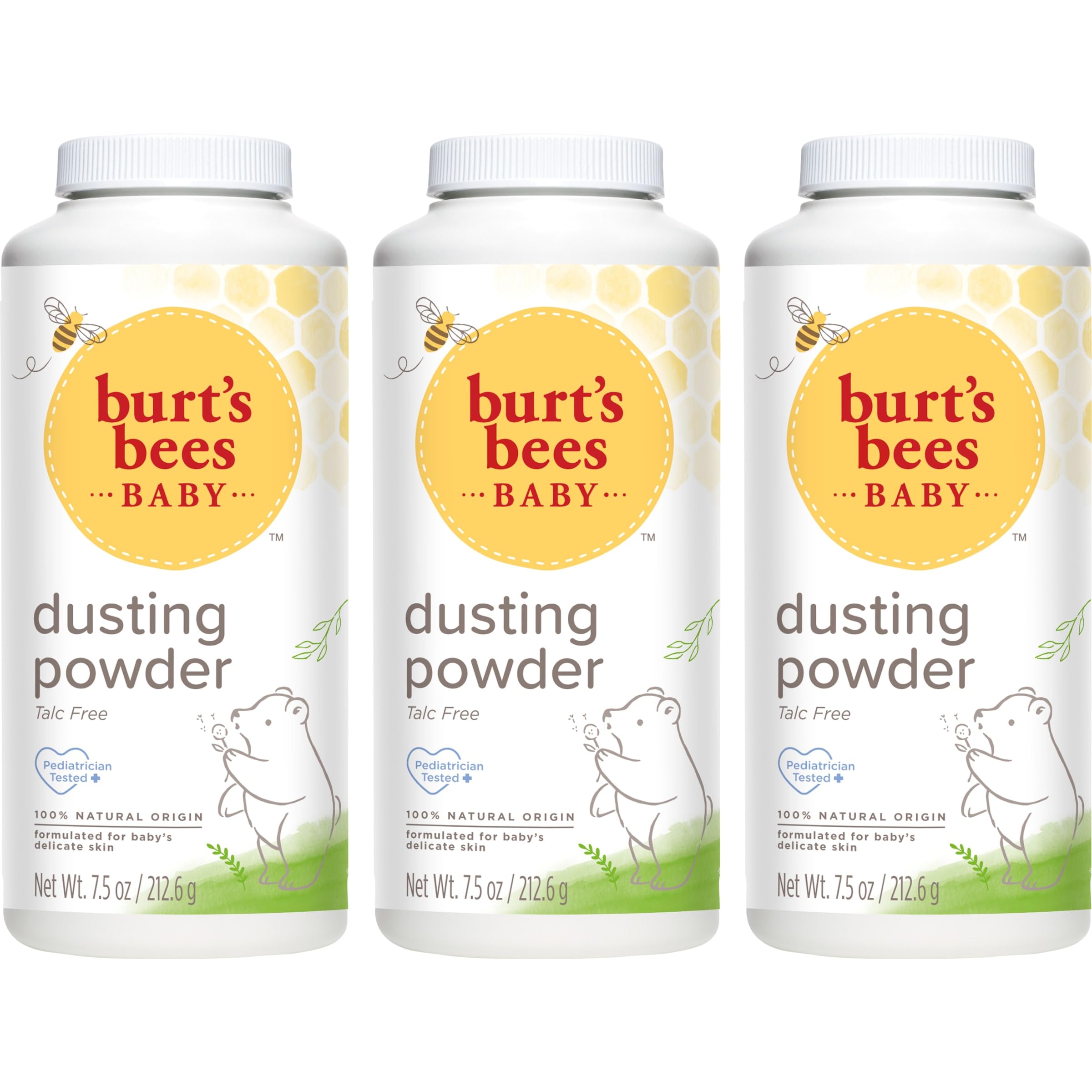 Foto 1 | Polvo Para Espolvorear Burt's Bees, 100% De Origen Natural, 220 Ml X 3 - Venta Internacional.