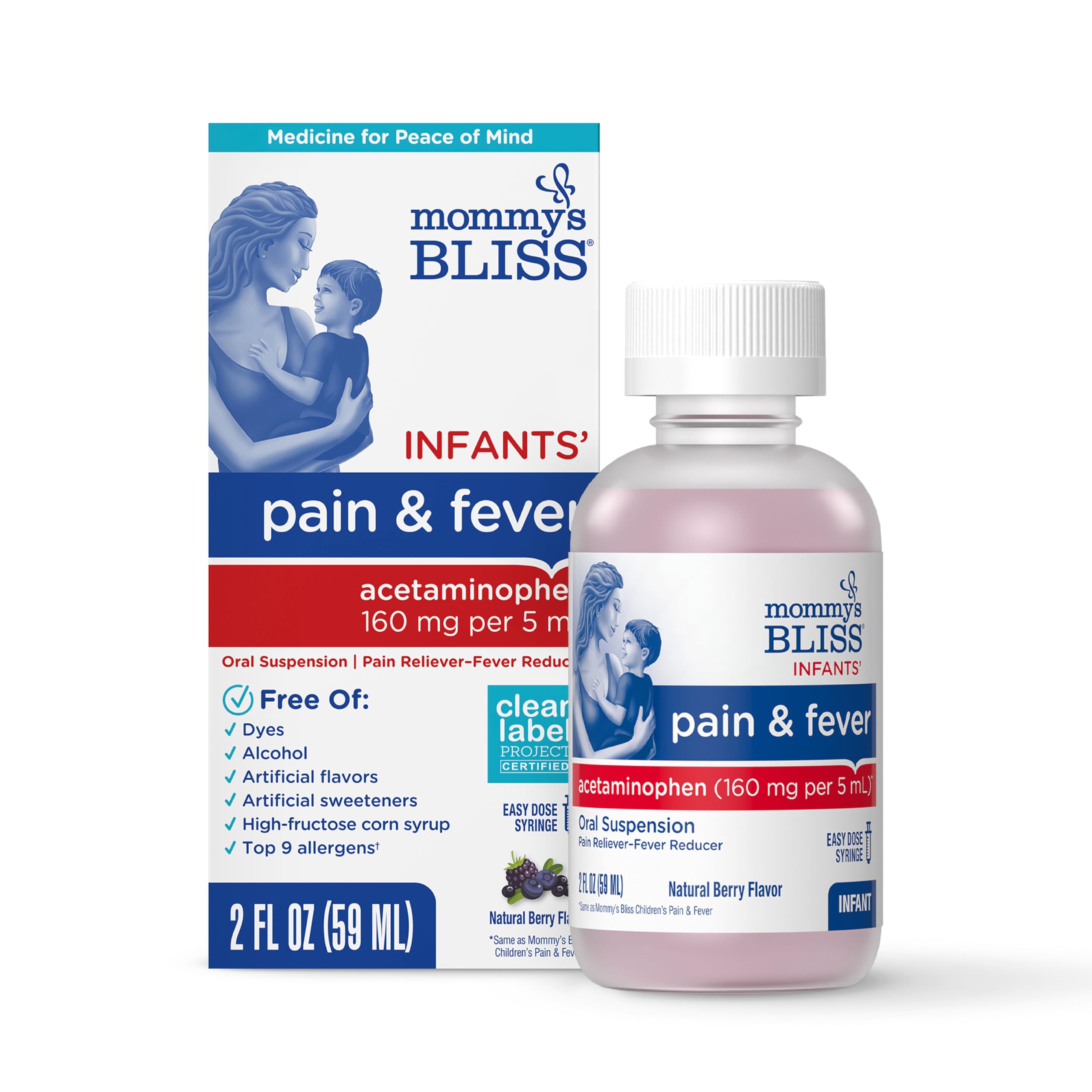Paracetamol Mommy's Bliss Baby Para Reducir El Dolor Y La Fiebre, 60 Ml - Venta Internacional.