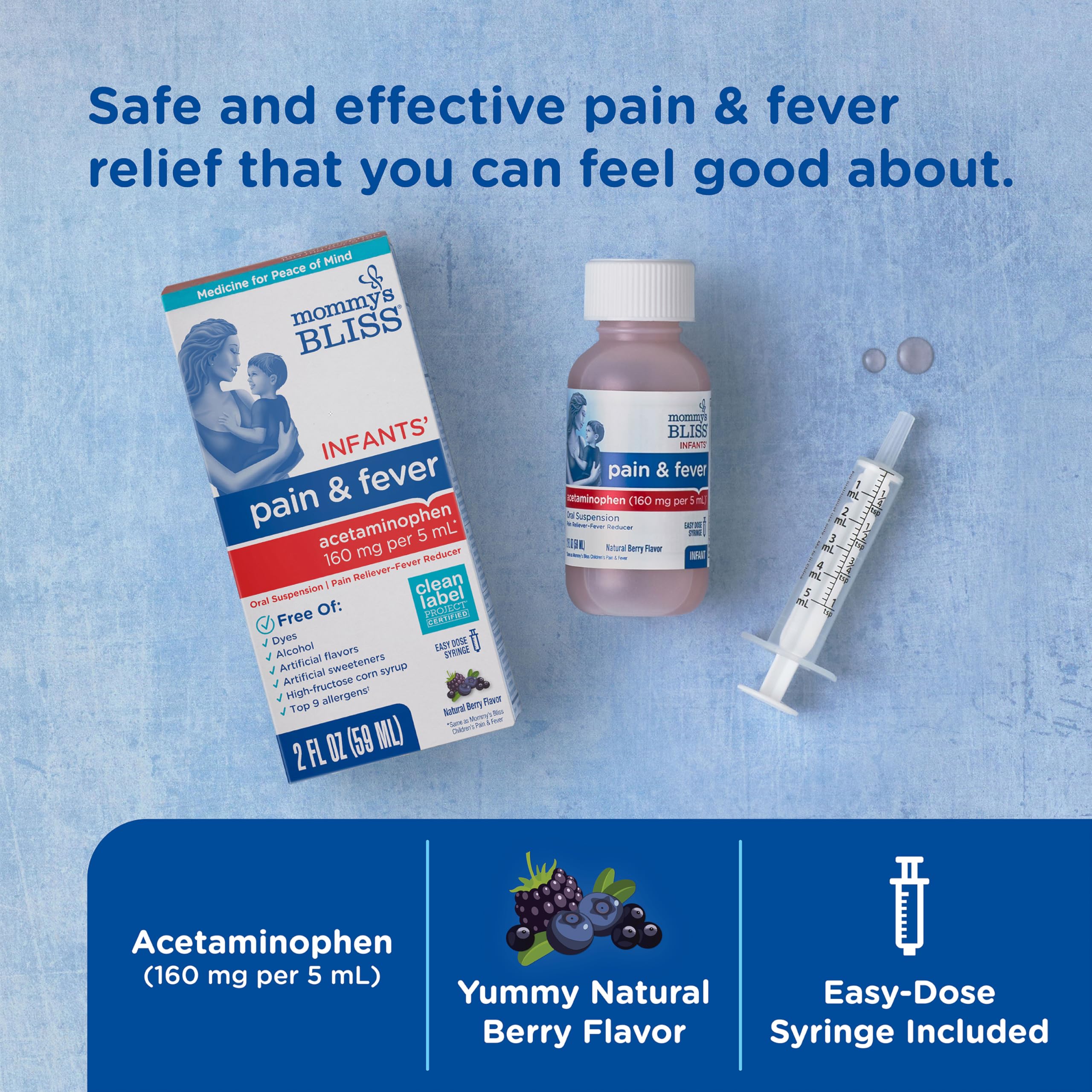 Foto 3 pulgar | Paracetamol Mommy's Bliss Baby Para Reducir El Dolor Y La Fiebre, 60 Ml - Venta Internacional.