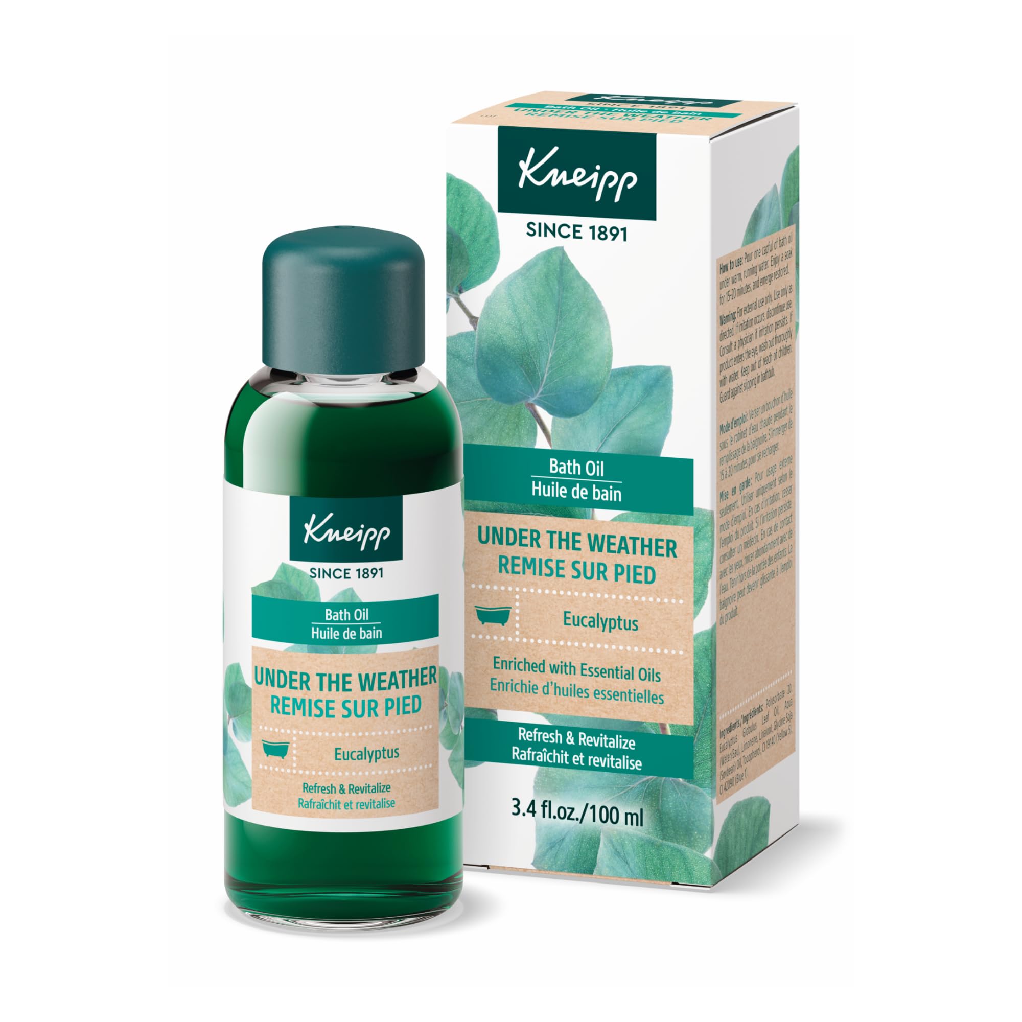 Aceite De Baño Kneipp Under The Weather  Eucalipto  100 Ml  Vegano - Venta Internacional.