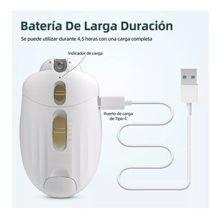 Foto 4 | Lima De Uñas Eléctrica Para Bebé Y Adulto Con Luz Led-blanco