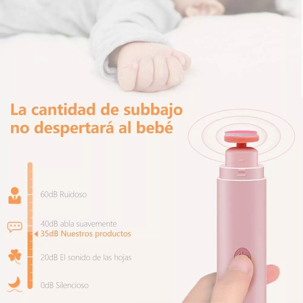 Foto 3 pulgar | Lima de Uñas Eléctrica para Bebés Belug color  Rosa