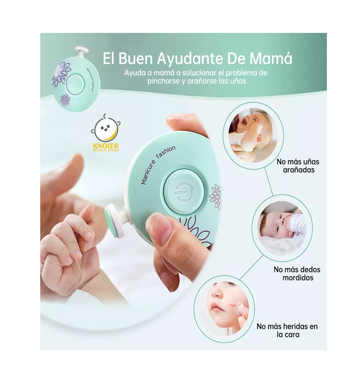 Foto 4 pulgar | Lima de Uñas Belug Eléctrico para Bebé