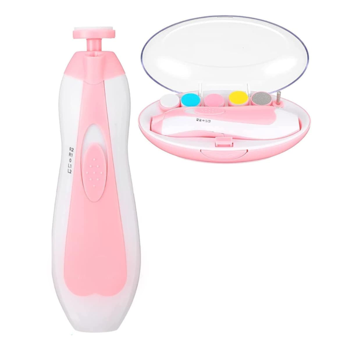 Cortaúñas Eléctrico Para Bebé 8 En 1 Color Rosa $299