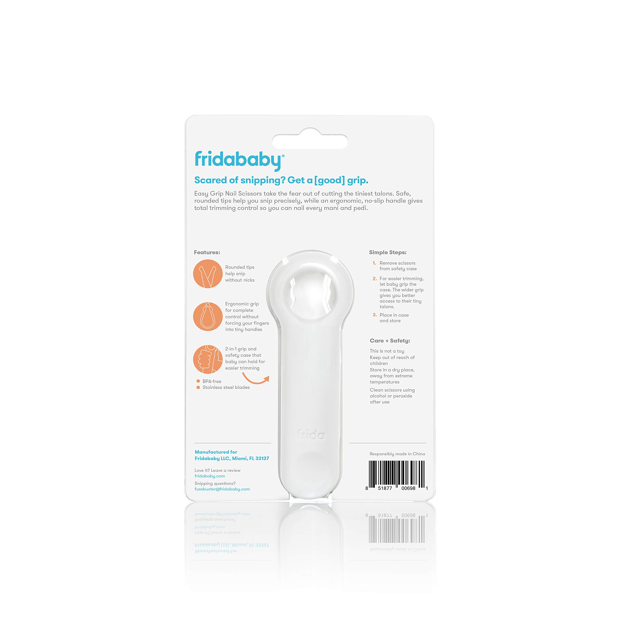 Foto 4 pulgar | Tijeras De Uñas Frida Baby Easy Grip Safe Para Bebés Recién Nacidos - Venta Internacional.