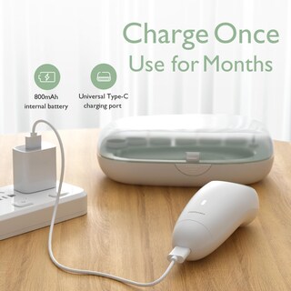 Foto 6 | Cortadora De Uñas Eléctrica Para Bebés Momcozy Con 7 Almohadillas Para Pulir - Venta Internacional.