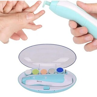 Foto 2 | ''lima De Uñas Eléctrica Para Bebés Portátil Con Luz Led 6 En1 Lab.g Azul ''