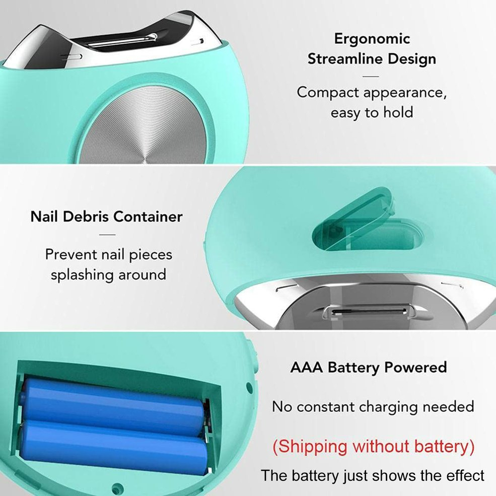 Foto 5 | Cortauñas Eléctrico  Automático Y Silencioso  Tijeras De Uñas  Color Azul - Venta Internacional.