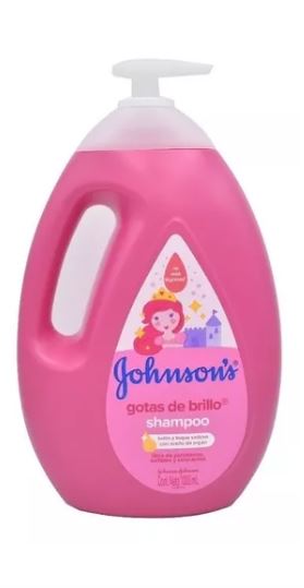 Shampoo Johnson's Baby Gotas De Brillo De Aceite De Argán En Dosificador De 1l Por 1 Unidad