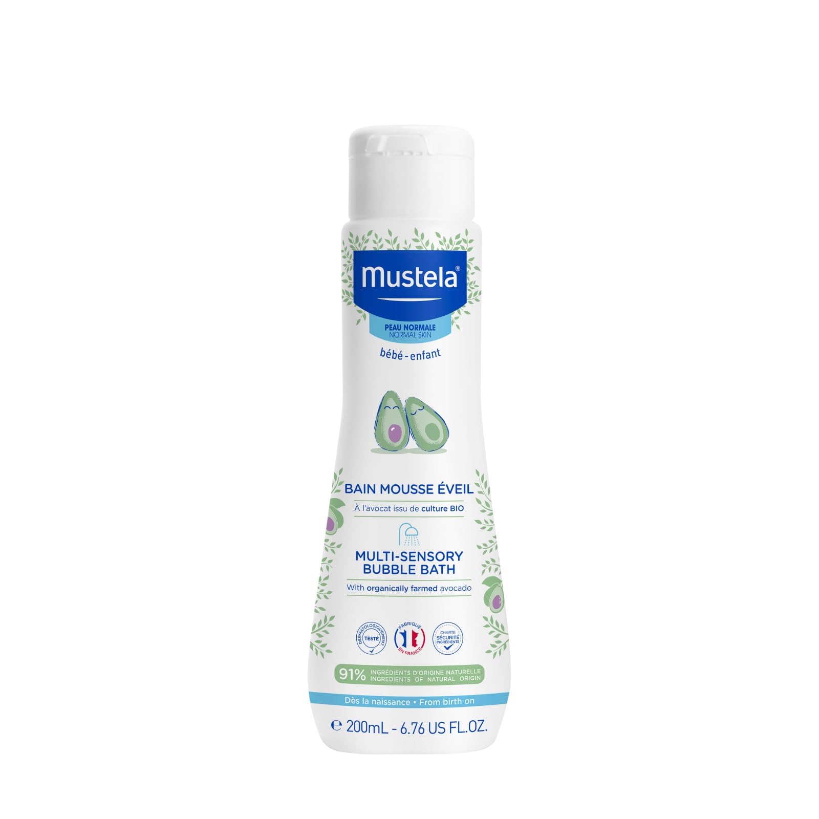 Foto 2 pulgar | Baño De Burbujas Mustela Baby Multisensorial Con Aguacate, 200 Ml - Venta Internacional.