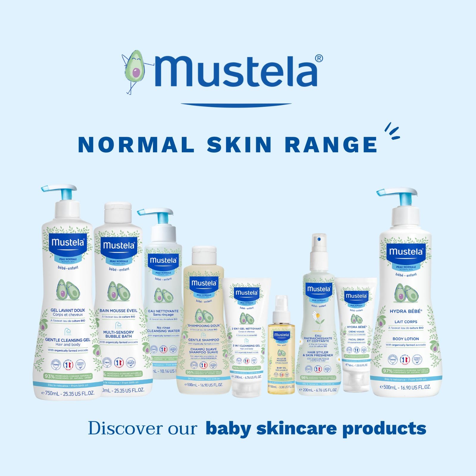 Foto 6 pulgar | Baño De Burbujas Mustela Baby Multisensorial Con Aguacate, 200 Ml - Venta Internacional.