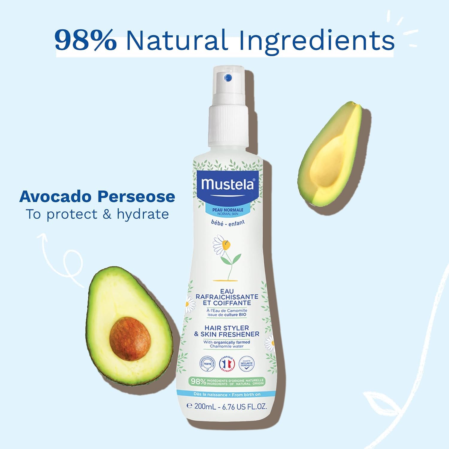 Foto 4 pulgar | Perfilador Y Ambientador Para La Piel Mustela Baby Con Aguacate, 200 Ml - Venta Internacional.