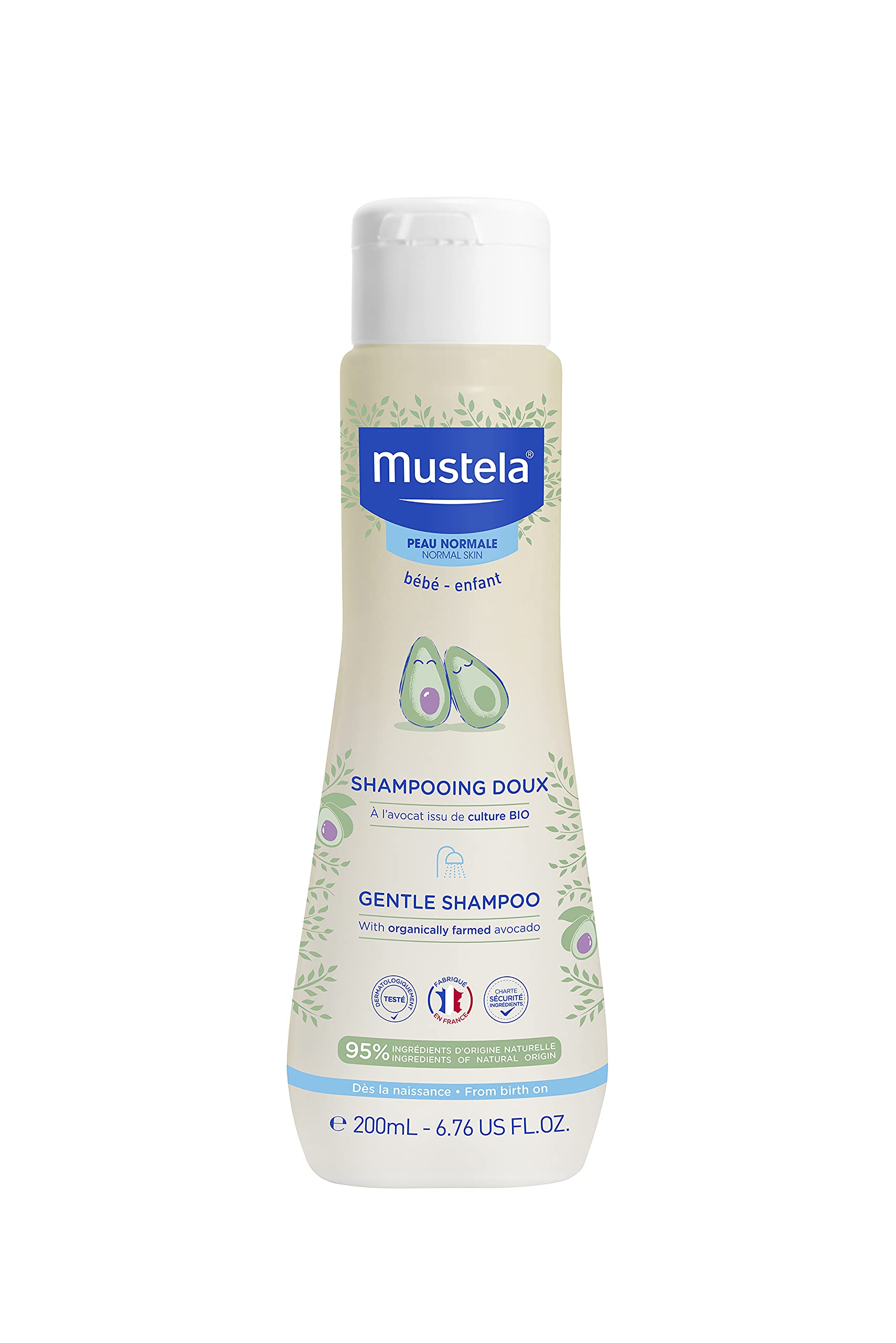 Foto 2 pulgar | Champú Mustela Baby Gentle Con Aguacate Natural, 200 Ml, Tear-fr - Venta Internacional.