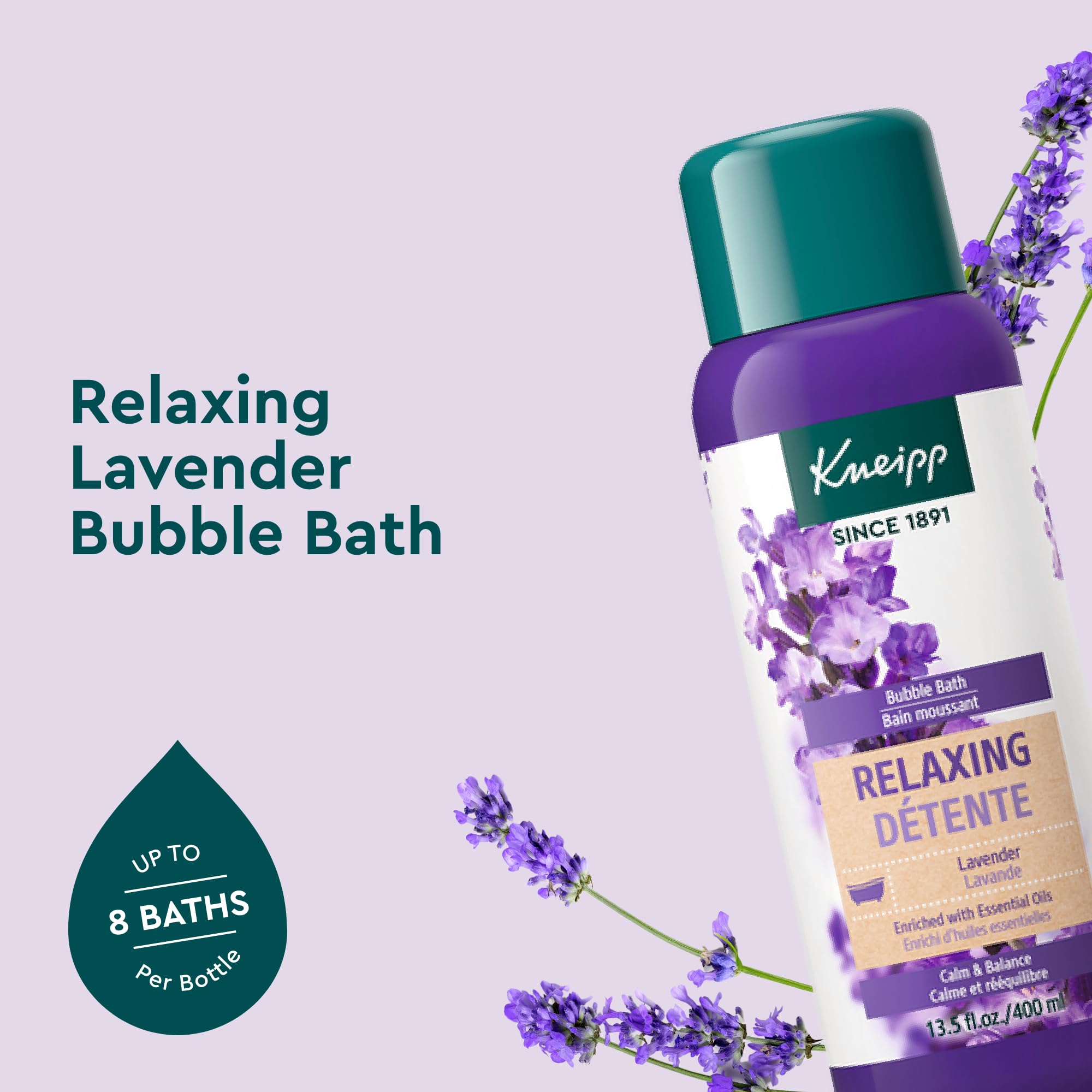 Foto 3 pulgar | Baño De Burbujas Kneipp, Relajante, Aromaterapia Con Lavanda, 400 Ml, Vegano - Venta Internacional.