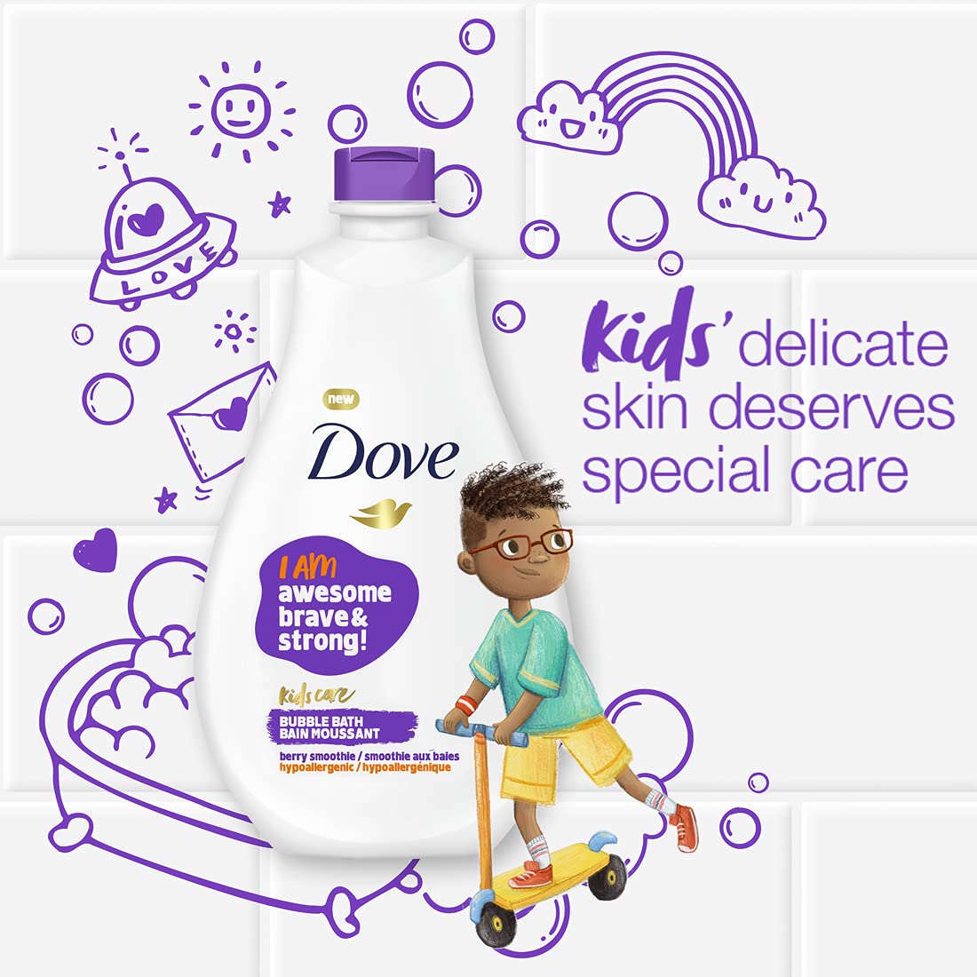 Foto 5 pulgar | Gel De Baño Espumoso Dove Kids Berry Smoothie, 400 Ml, Paquete De 4 - Venta Internacional.