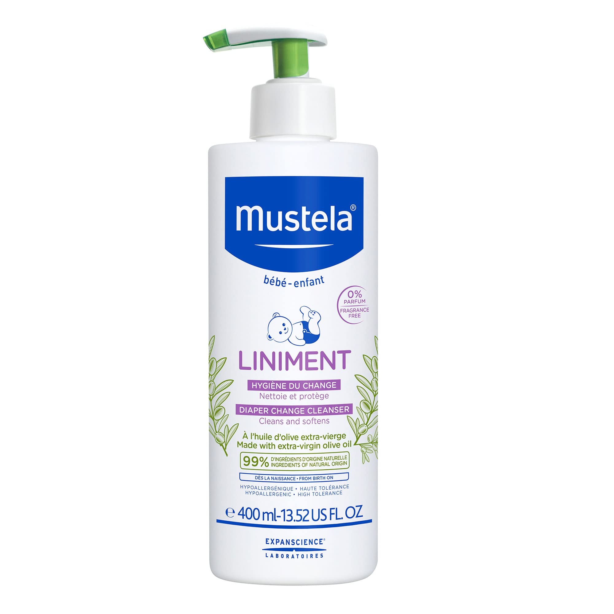 Foto 1 | Limpiador Mustela Liniment No-rinse Con Aceite De Oliva Virgen Extra 400 Ml - Venta Internacional.