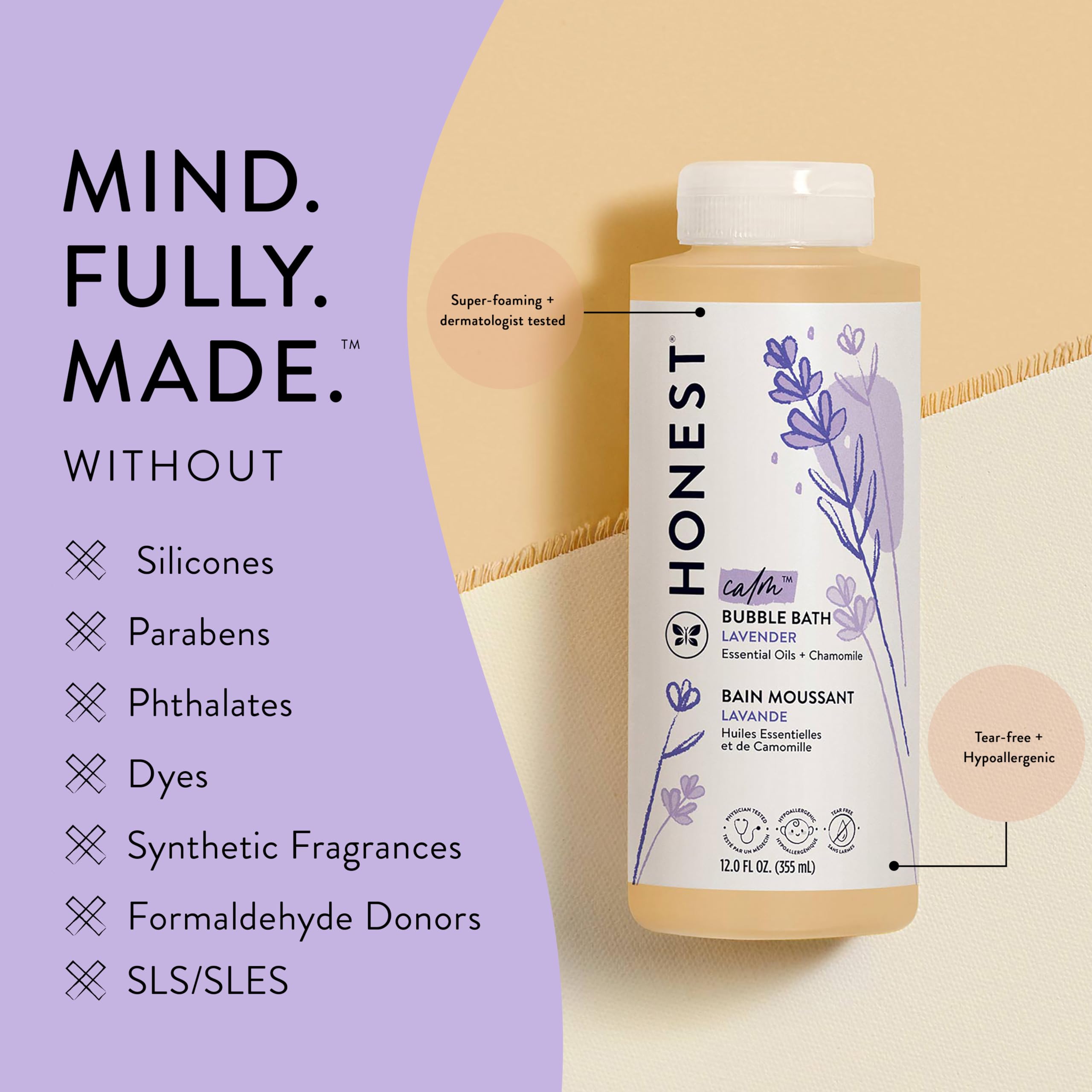 Foto 6 pulgar | Bubble Bath The Honest Company, Espuma, 355 Ml, Lavanda Y Calma - Venta Internacional.
