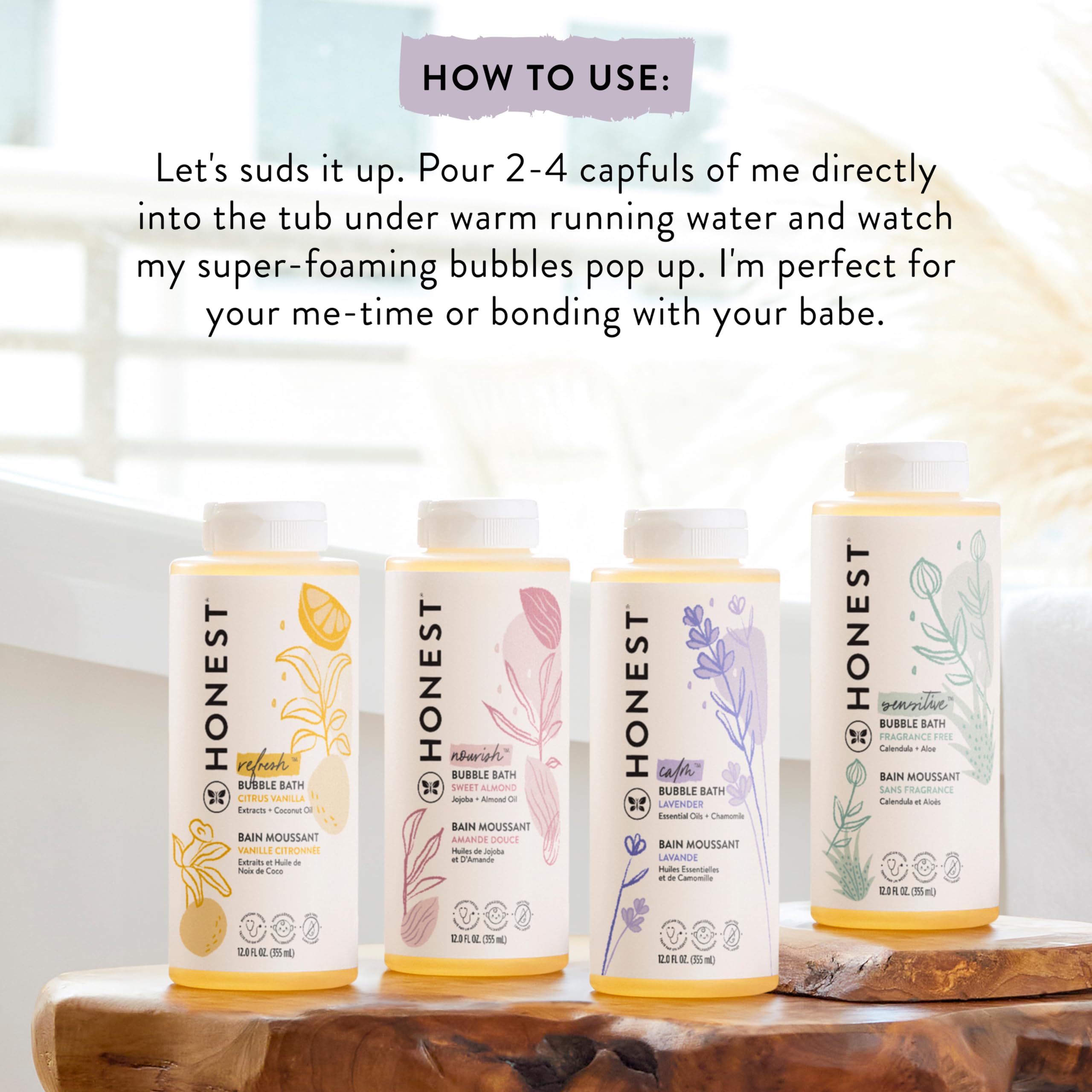 Foto 7 pulgar | Bubble Bath The Honest Company, Espuma, 355 Ml, Lavanda Y Calma - Venta Internacional.