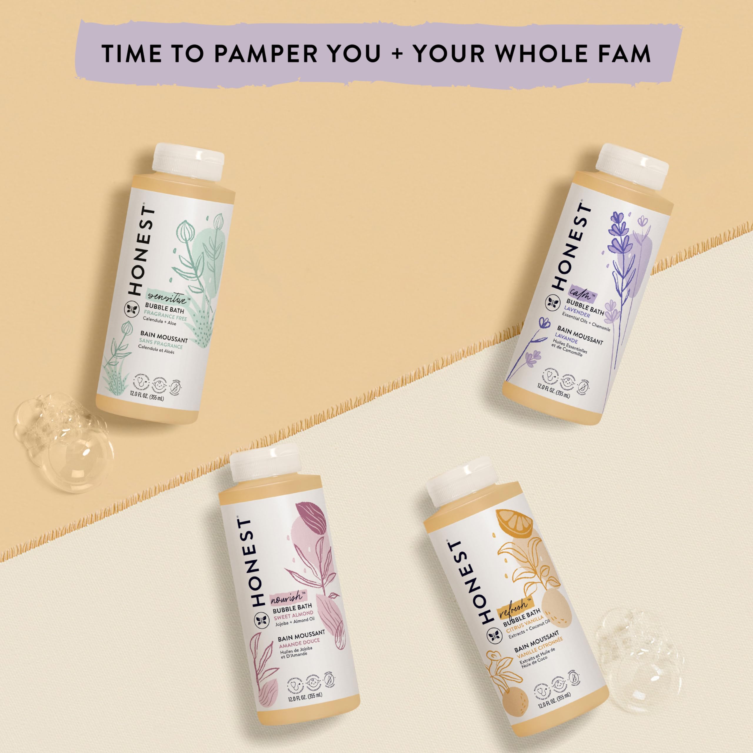 Foto 8 pulgar | Bubble Bath The Honest Company, Espuma, 355 Ml, Lavanda Y Calma - Venta Internacional.