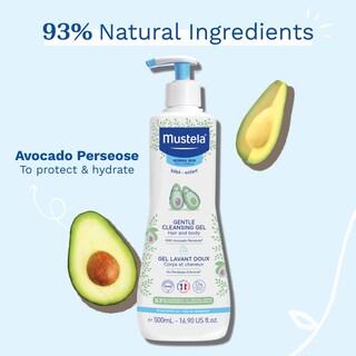 Foto 5 | Gel Limpiador Mustela Baby Hair & Body Wash 500 Ml Con Aguacate - Venta Internacional.