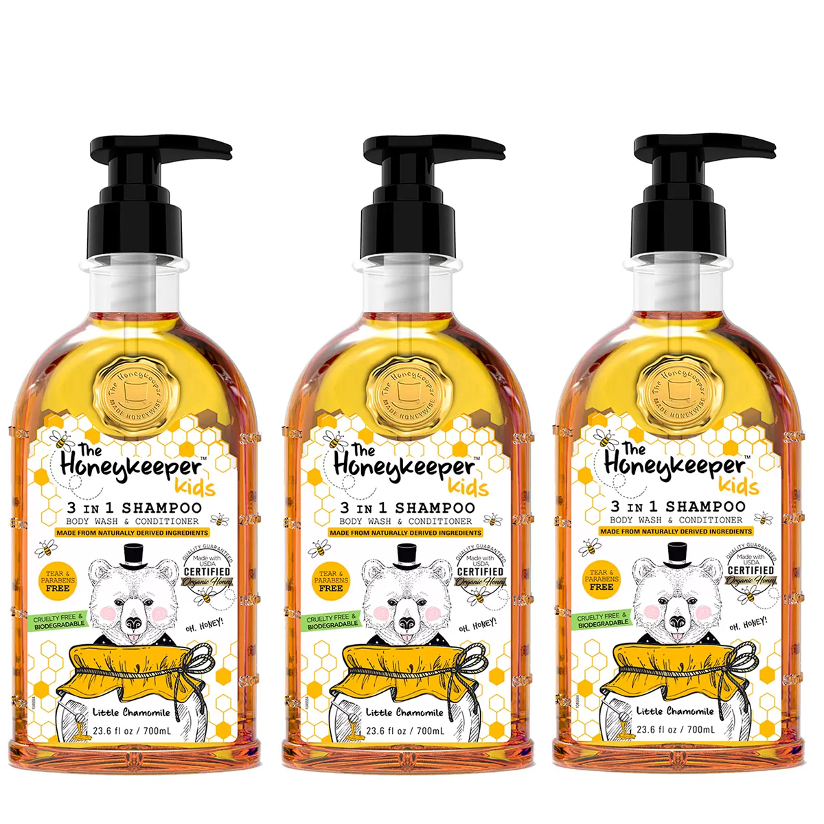 Foto 2 pulgar | Shampoo The Honeykeeper 3 en 1 3 Piezas