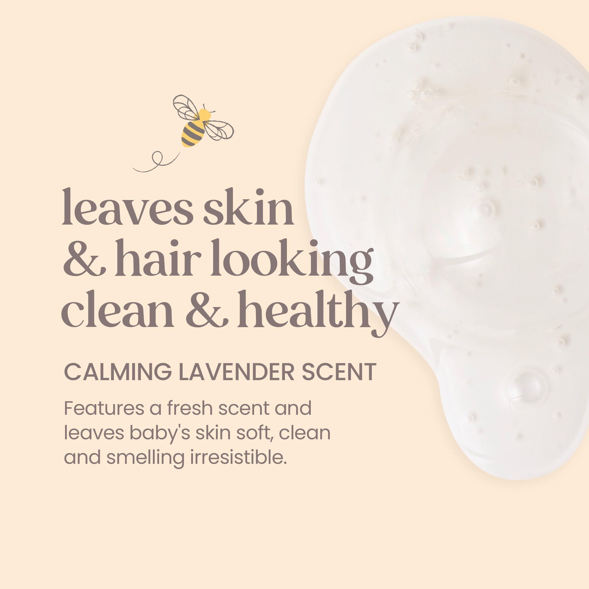 Foto 4 pulgar | Champú Y Jabón Para Bebés Burt's Bees Lavender Calming 360 Ml (x3) - Venta Internacional.
