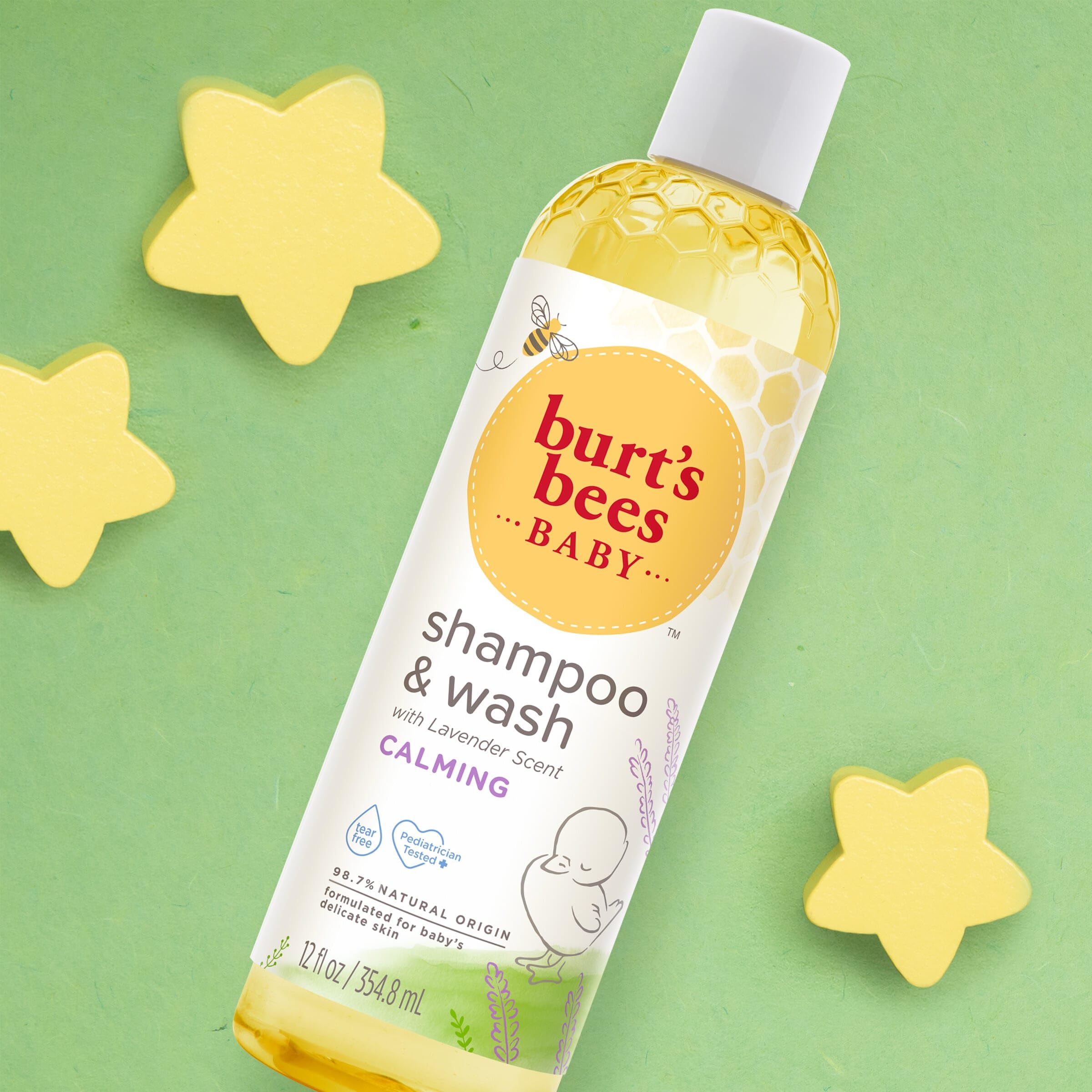 Foto 8 pulgar | Champú Y Jabón Para Bebés Burt's Bees Lavender Calming 360 Ml (x3) - Venta Internacional.