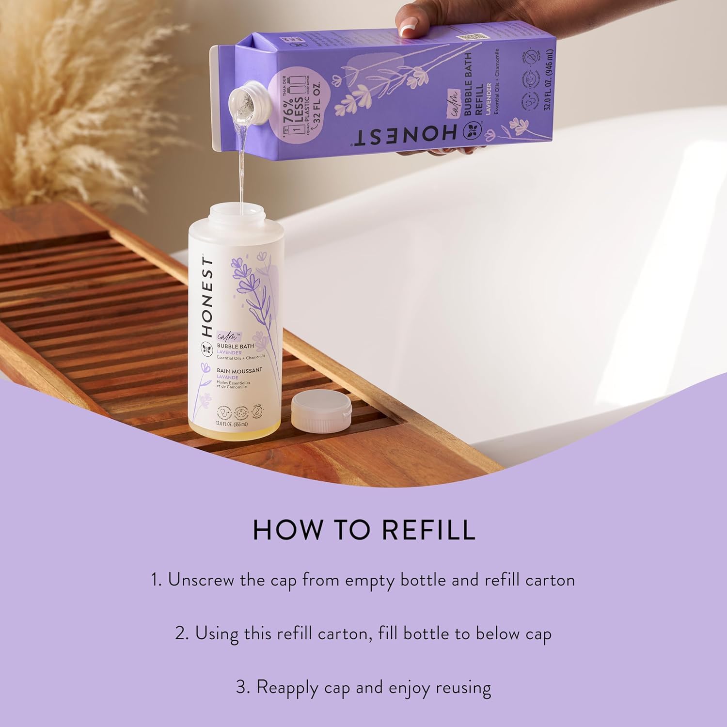 Foto 6 | Caja De Recarga Para Baño De Burbujas The Honest Company, 946 Ml - Venta Internacional.