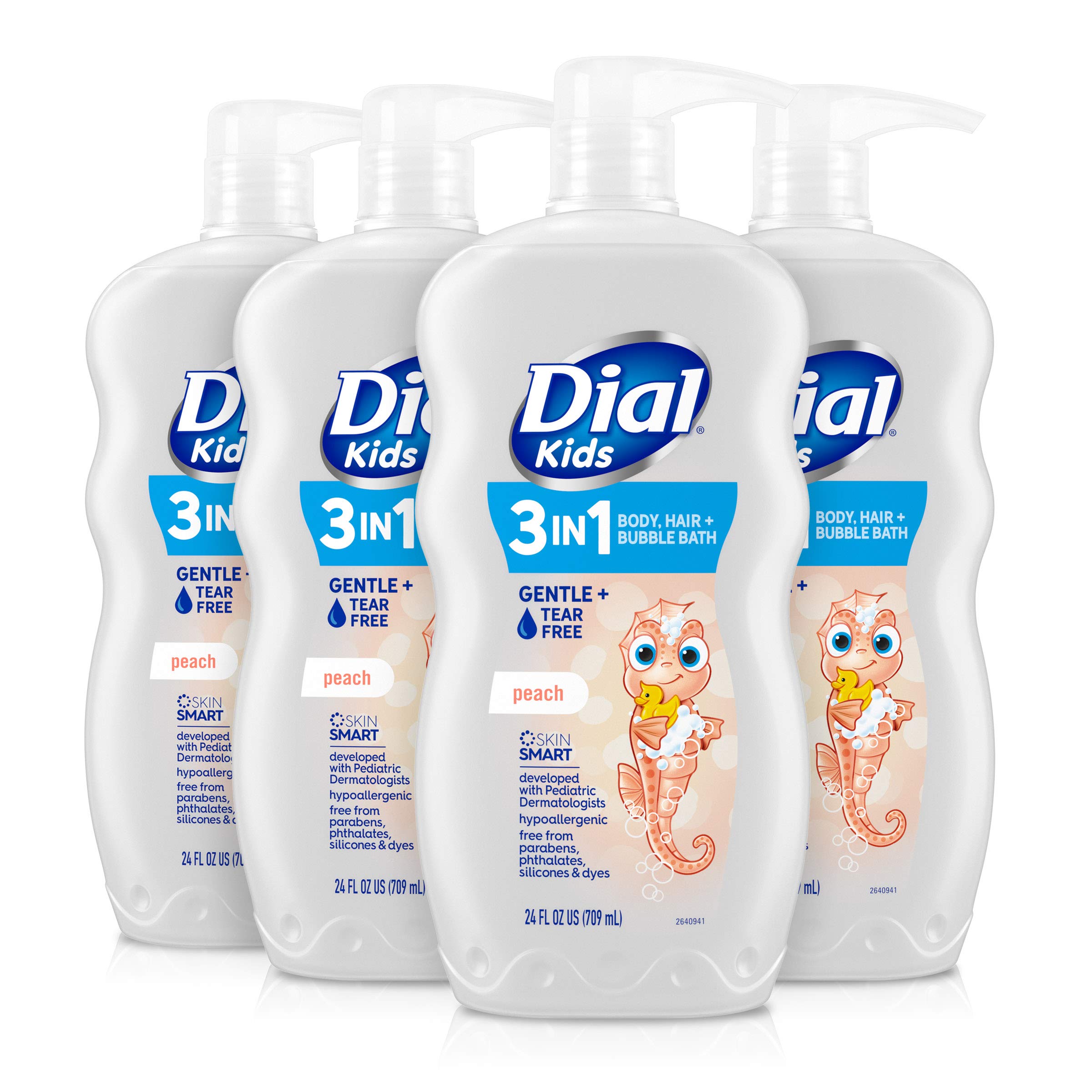 Body And Hair Bubble Bath Dial Kids, Color Melocotón, 710 Ml (paquete De 4) - Venta Internacional.
