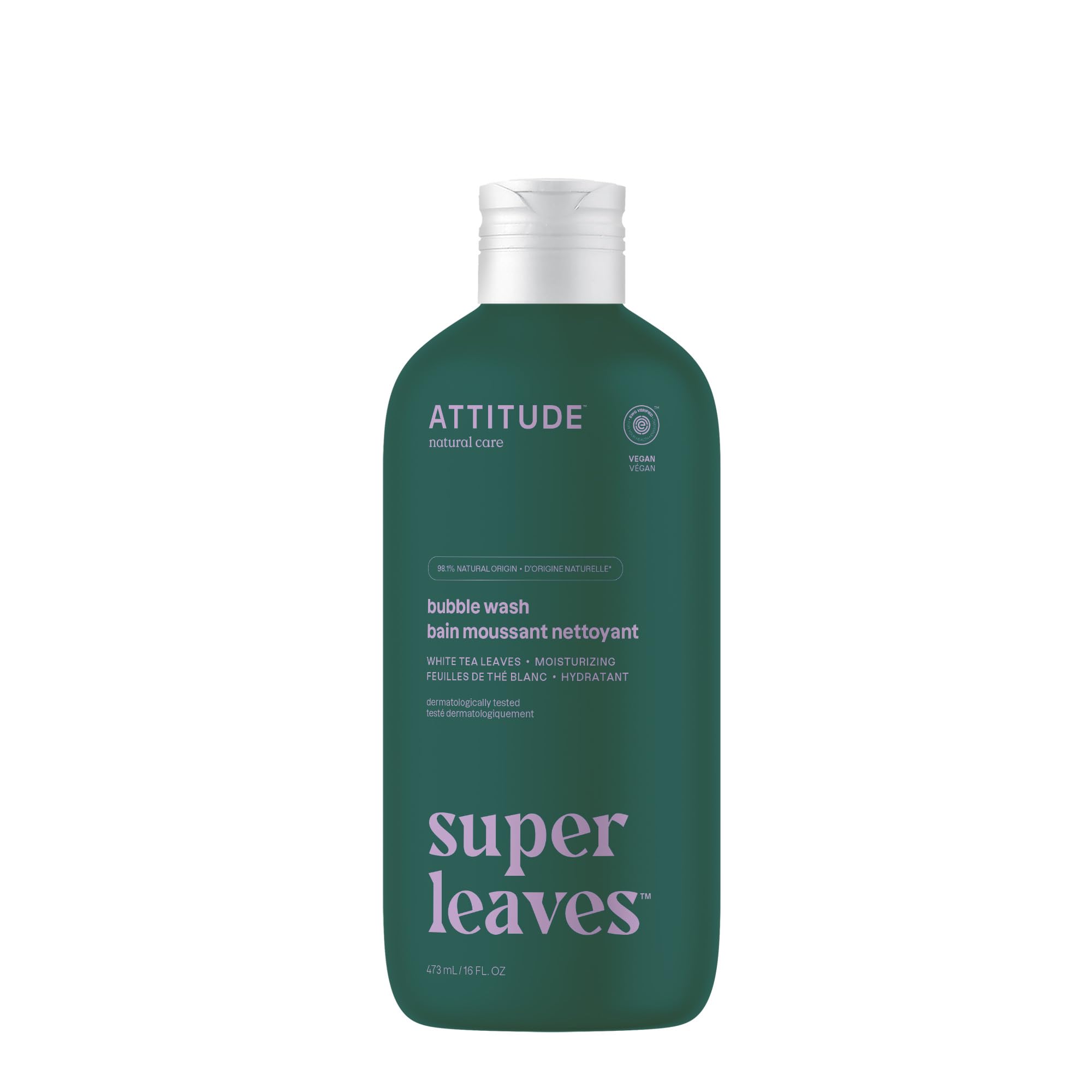 Hojas De Té Blanco Bubble Bath Attitude, 473 Ml, Verificadas Por Ewg - Venta Internacional.
