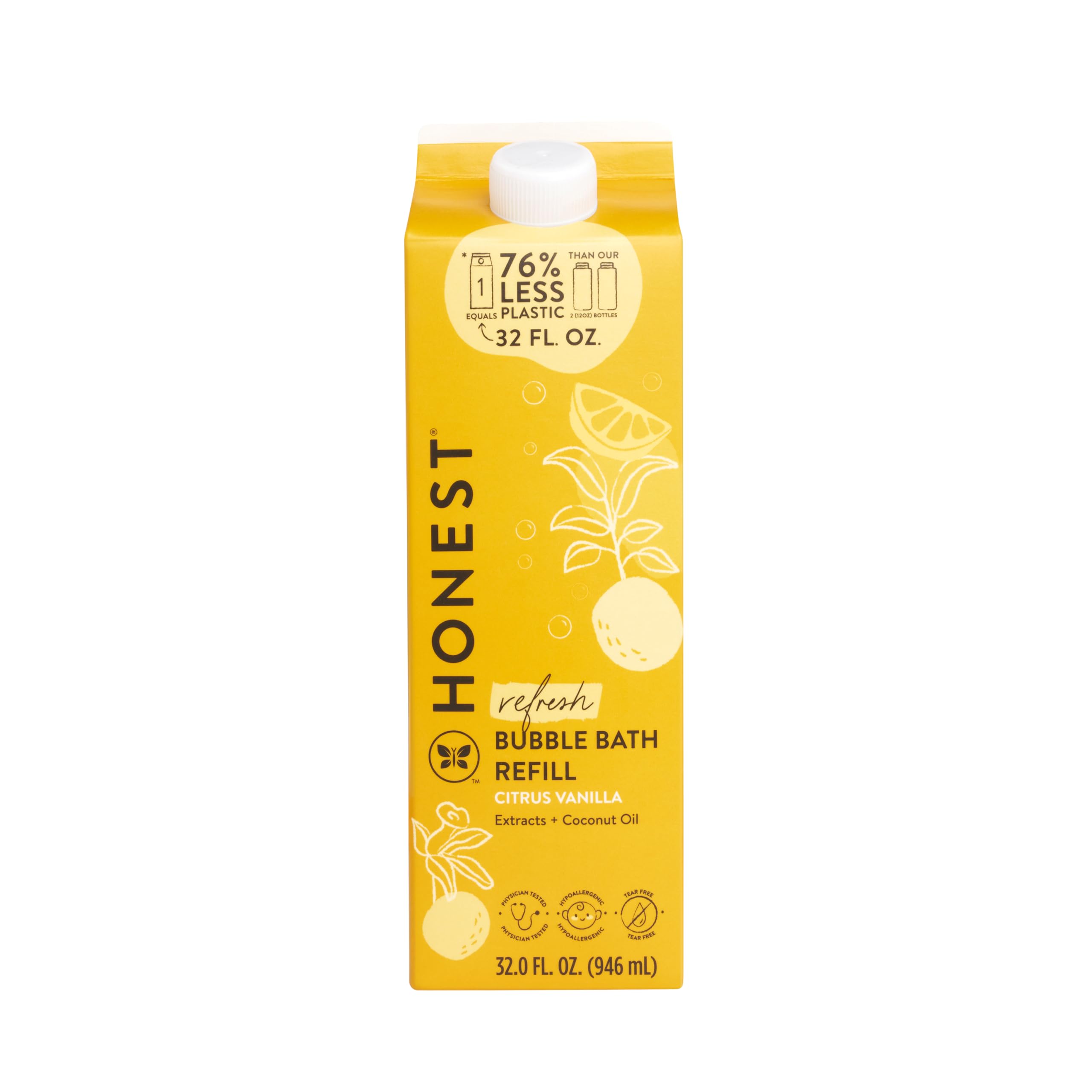 Caja De Recarga Para Baño De Burbujas The Honest Company, 946 Ml - Venta Internacional.