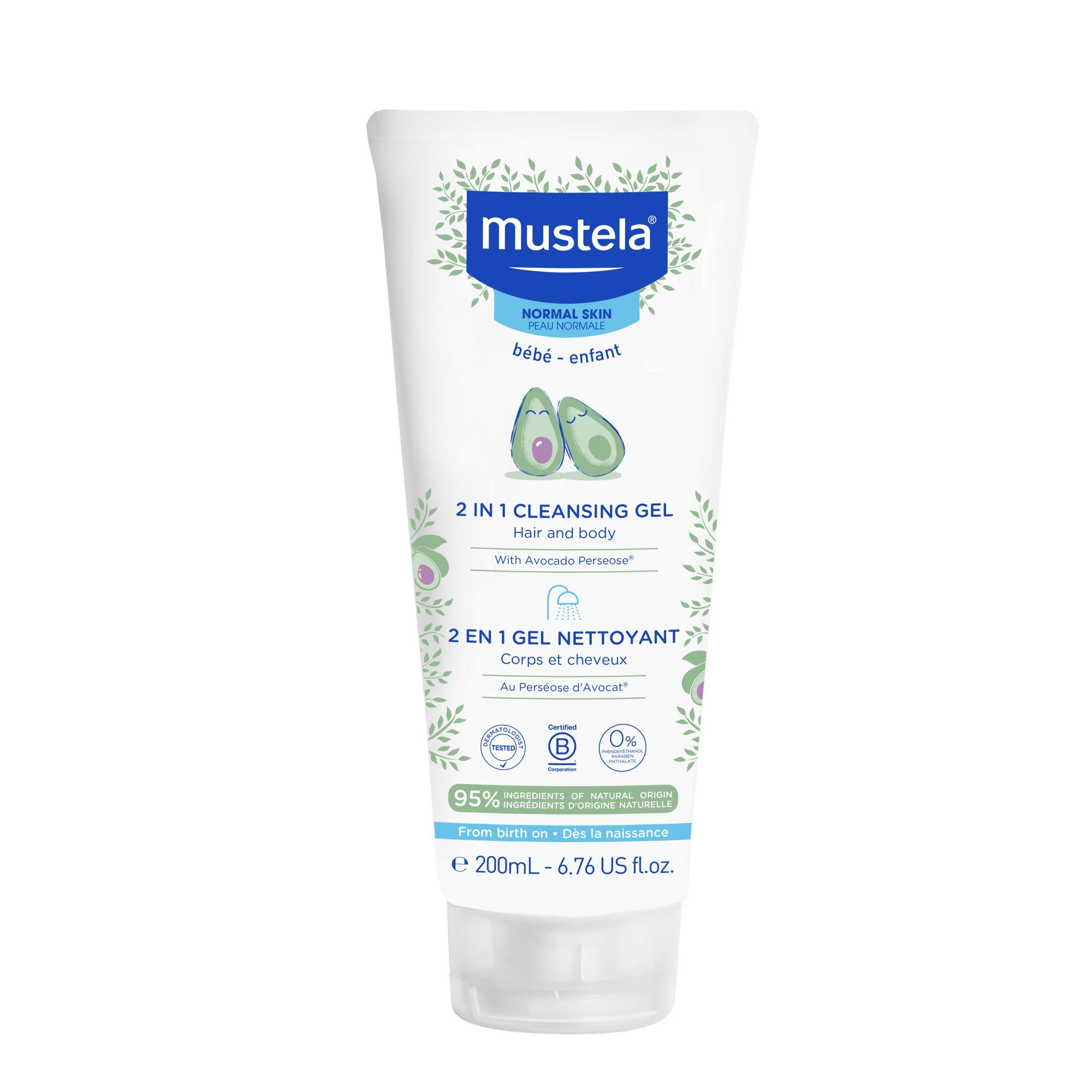 Foto 2 pulgar | Gel Limpiador Mustela Baby 2 En 1 Para Cuerpo Y Cabello Con Aguacate  200 Ml - Venta Internacional.