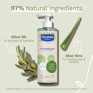 Foto 3 | Gel Limpiador Mustela Certificado Orgánico 400 Ml Para Bebés Niños Y Adultos - Venta Internacional.