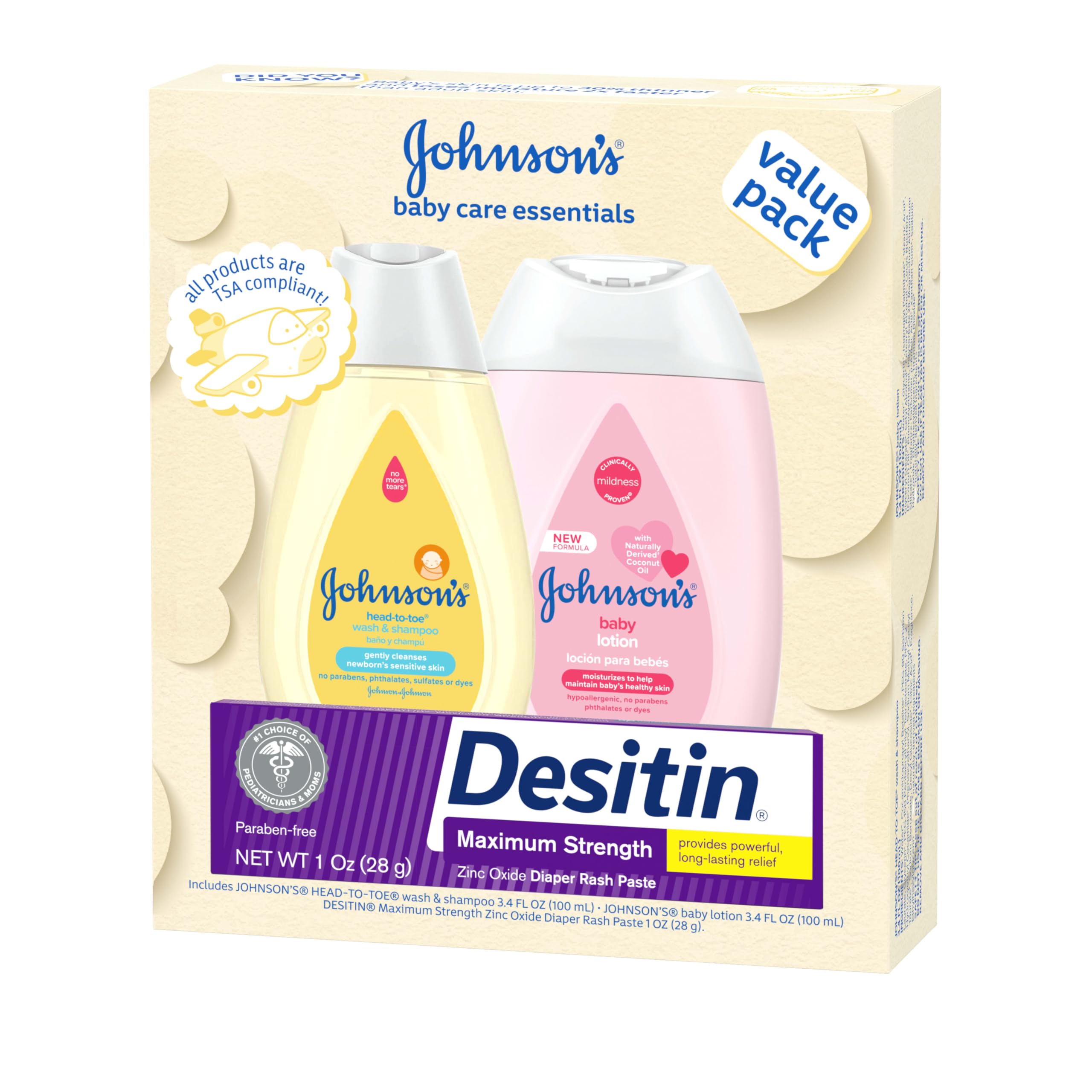 Foto 6 | Set De Regalo Johnson's Baby Care Essentials Con Loción Y Pasta Corporal - Venta Internacional.
