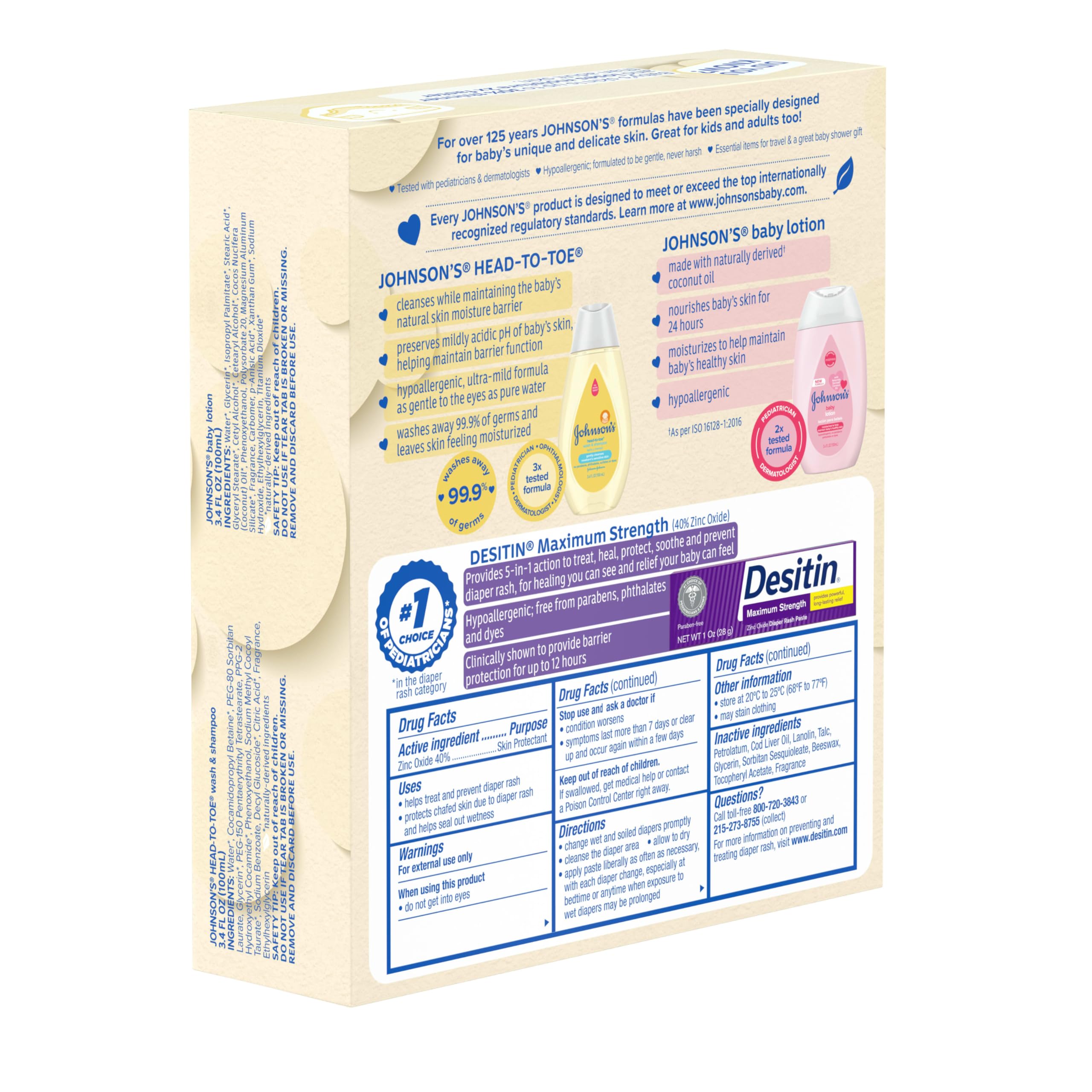 Foto 7 | Set De Regalo Johnson's Baby Care Essentials Con Loción Y Pasta Corporal - Venta Internacional.