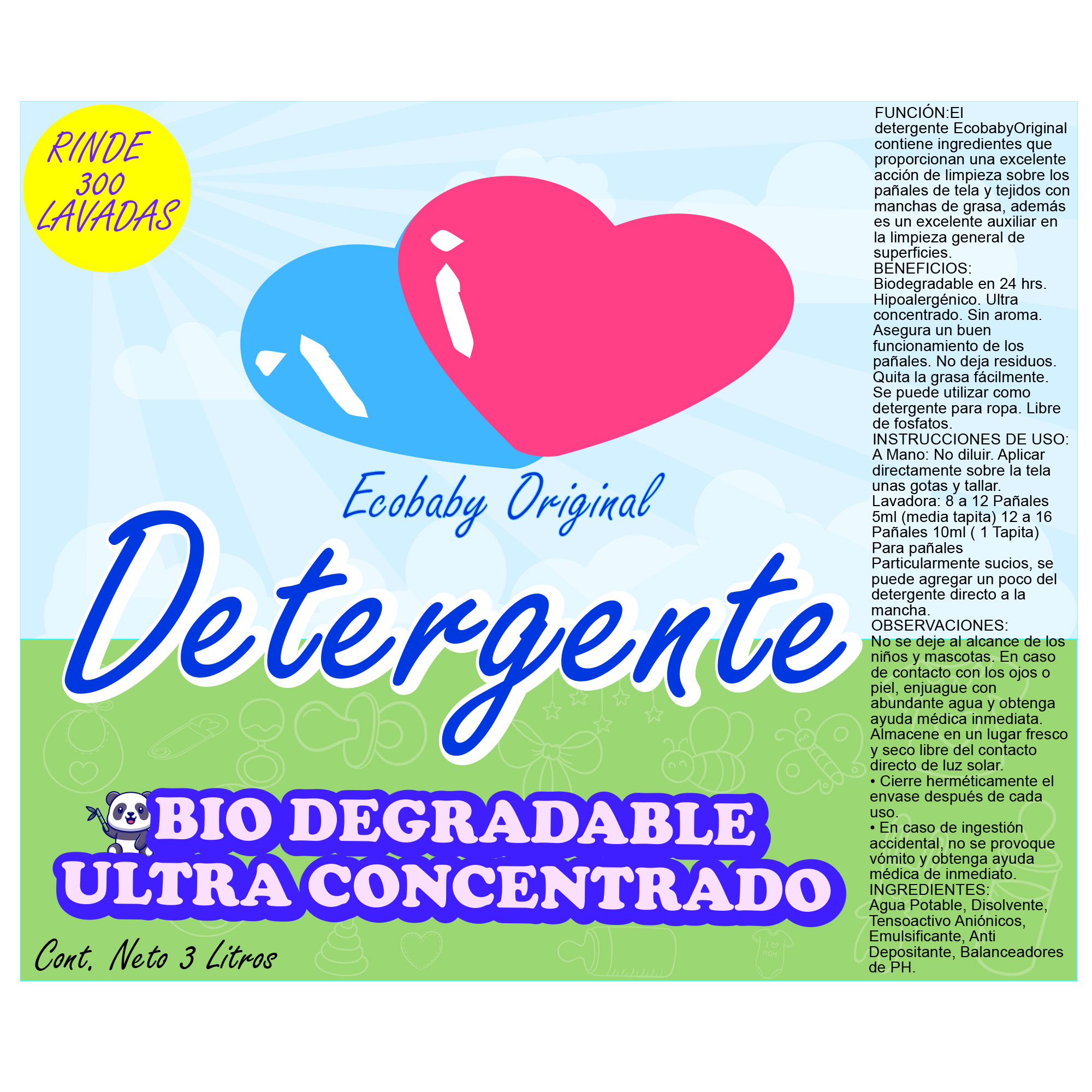 Foto 7 pulgar | Detergente Para Pañales De Tela Para Bebés Ecobaby Original