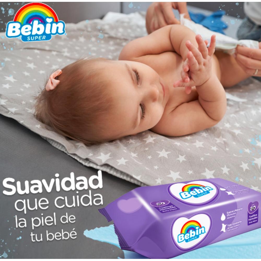 Foto 4 pulgar | Toallitas Húmedas Bebin Super color Blanco para Bebé 960 PIEZAS