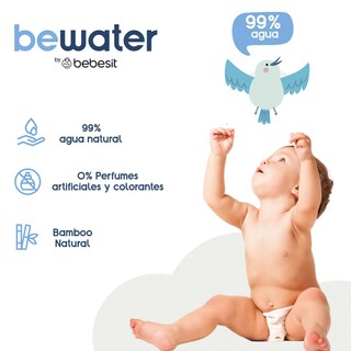 Foto 3 | Wipes Toallitas Húmedas Be Water Bebesit Caja 12 Paquetes
