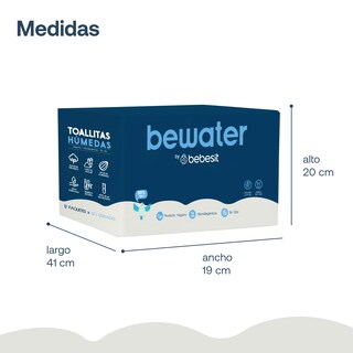 Foto 5 | Wipes Toallitas Húmedas Be Water Bebesit Caja 12 Paquetes