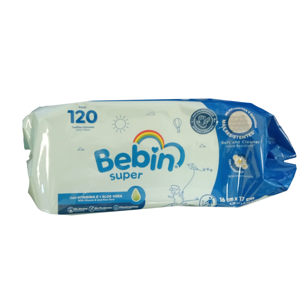 Foto 2 | Toallitas Húmedas Bebin Super 120pz